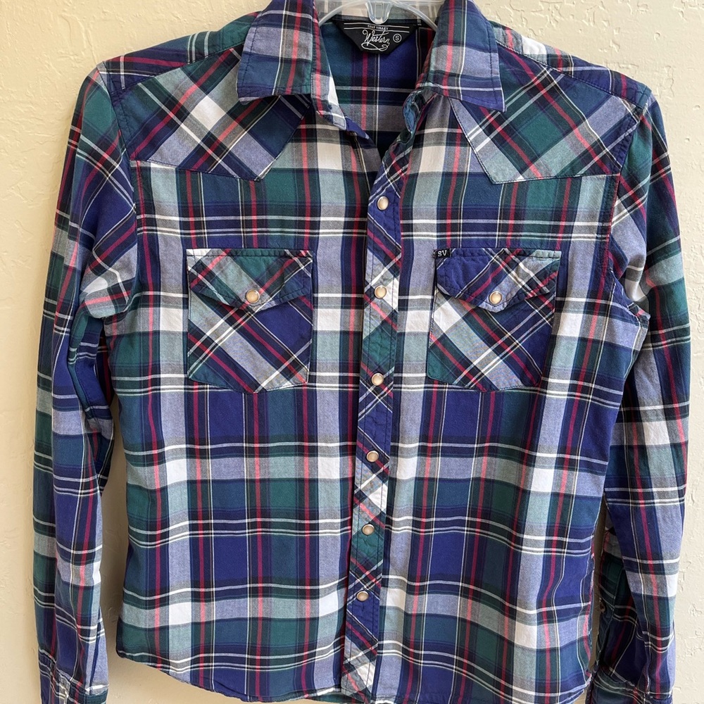 Salt Valley Western, Womens snap button down size small.